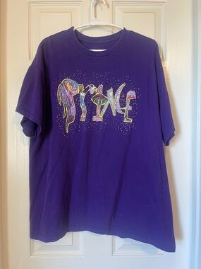 Prince Purple Short Sleeve Tee with Colorful Graphic